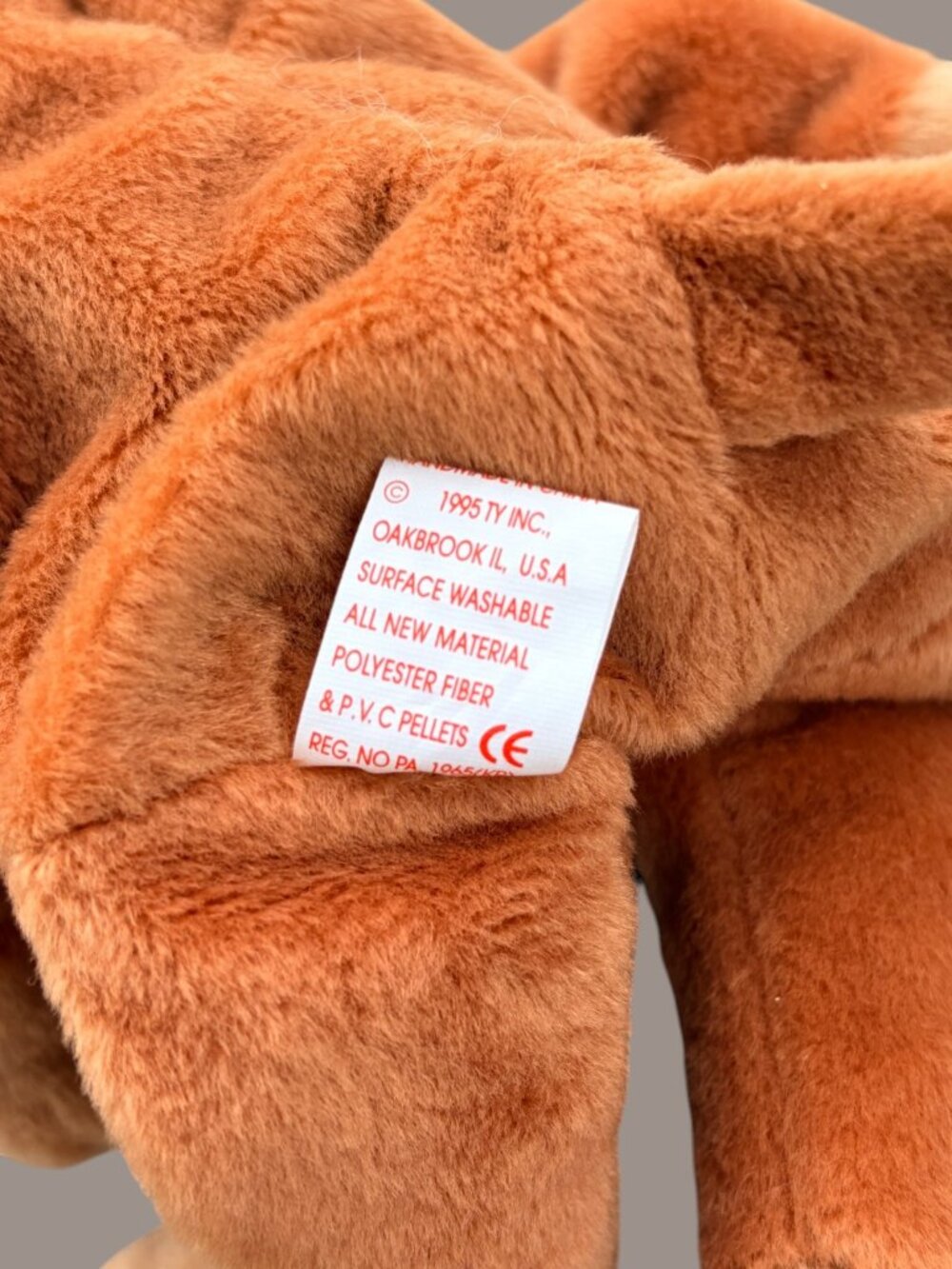 Vintage Ty Beanie Baby Bongo Monkey 1995 Style 4067 w/ Hang Tag Retired Plush - Picture 6 of 8